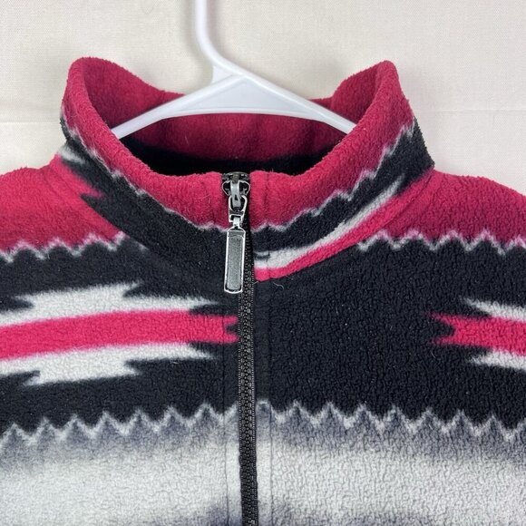 Wrangler Aztec Western Blanket Fleece 1/4 Zip Pullover Size Large Southwest - Picture 3 of 14